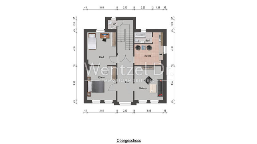 ***Mehrfamilienhaus, 3 Wohneinheiten, in zentraler Lage von Unna*** - Grundriss Obergeschoss