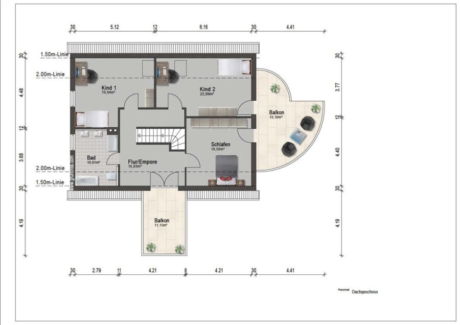 Wohnen und investieren clever vereint – Eigenheim mit zusätzlichem Mieteinnahmepotenzial! - Maisonette DG