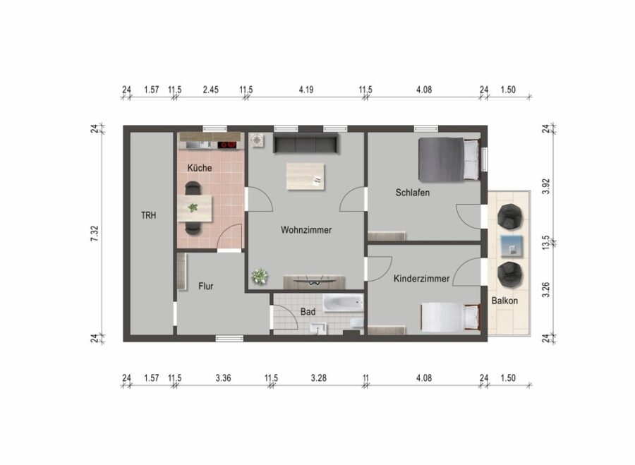 Provisionsfrei! 2 Mehrfamilienhäuser mit 7 Einheiten-Kapitalanlage in Eltville mit Zukunftspotenzial - GR-HH OG